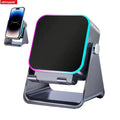 Revolutionary 5-in-1 Wireless Induction Speaker with RGB Lighting - Portable Bluetooth Phone Stand & Surround Sound!